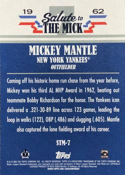 2022 Topps Update - Salute to the Mick #STM-7 Mickey Mantle Back