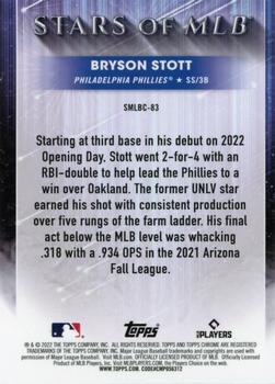 2022 Topps Update - Stars of MLB Chrome #SMLBC-83 Bryson Stott Back