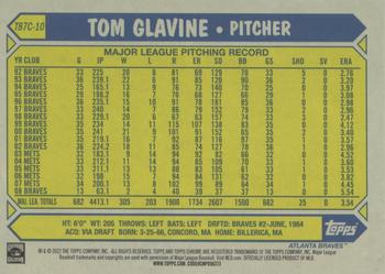2022 Topps Update - 1987 Topps Baseball 35th Anniversary Chrome Silver Pack #T87C-10 Tom Glavine Back