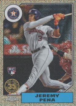 2022 Topps Update - 1987 Topps Baseball 35th Anniversary Chrome Silver Pack #T87C-28 Jeremy Pena Front