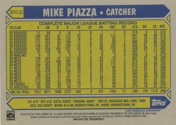 2022 Topps Update - 1987 Topps Baseball 35th Anniversary Chrome Silver Pack #T87C-31 Mike Piazza Back