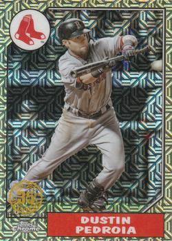 2022 Topps Update - 1987 Topps Baseball 35th Anniversary Chrome Silver Pack #T87C-42 Dustin Pedroia Front