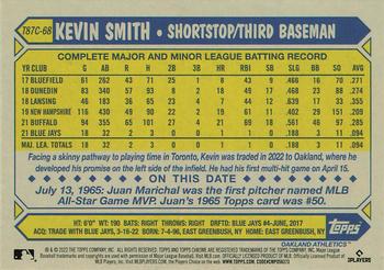 2022 Topps Update - 1987 Topps Baseball 35th Anniversary Chrome Silver Pack #T87C-68 Kevin Smith Back