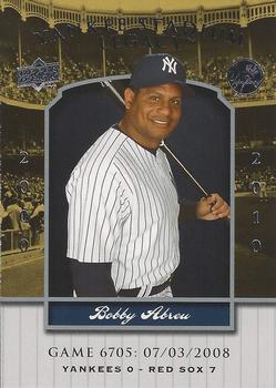 2009 Upper Deck - 2008 Upper Deck Yankee Stadium Legacy Update #6705 Bobby Abreu Front