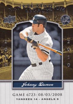 2009 Upper Deck - 2008 Upper Deck Yankee Stadium Legacy Update #6723 Johnny Damon Front