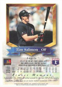 1994 Finest - Refractors #18 Tim Salmon Back