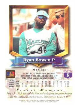 1994 Finest - Refractors #30 Ryan Bowen Back