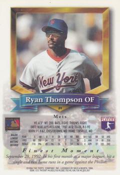 1994 Finest - Refractors #39 Ryan Thompson Back