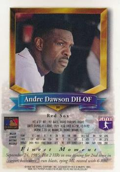 1994 Finest - Refractors #50 Andre Dawson Back