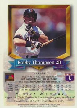 1994 Finest - Refractors #68 Robby Thompson Back