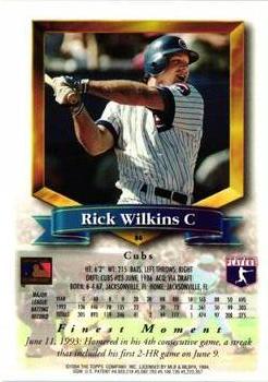 1994 Finest - Refractors #86 Rick Wilkins Back