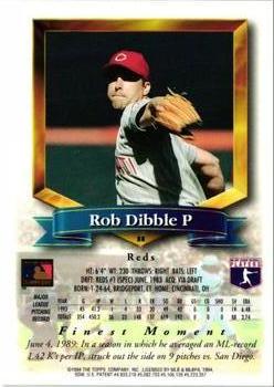 1994 Finest - Refractors #88 Rob Dibble Back