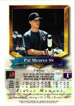 1994 Finest - Refractors #119 Pat Meares Back