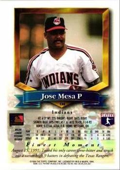 1994 Finest - Refractors #138 Jose Mesa Back
