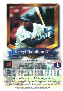1994 Finest - Refractors #142 Darryl Hamilton Back