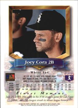 1994 Finest - Refractors #146 Joey Cora Back
