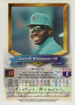 1994 Finest - Refractors #147 Darrell Whitmore Back