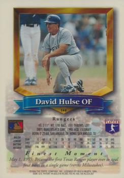 1994 Finest - Refractors #148 David Hulse Back