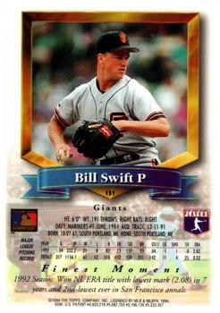 1994 Finest - Refractors #151 Bill Swift Back