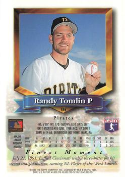 1994 Finest - Refractors #156 Randy Tomlin Back