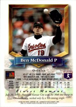 1994 Finest - Refractors #161 Ben McDonald Back