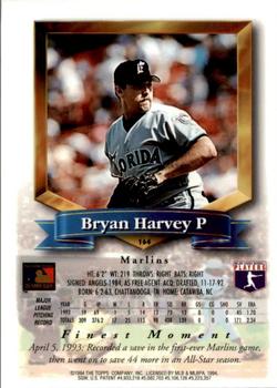 1994 Finest - Refractors #164 Bryan Harvey Back
