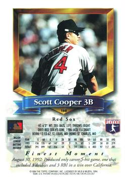 1994 Finest - Refractors #168 Scott Cooper Back