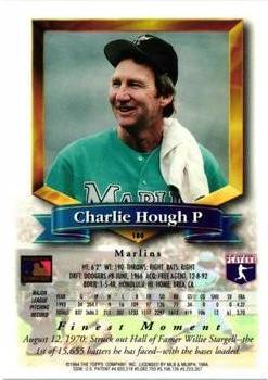 1994 Finest - Refractors #180 Charlie Hough Back
