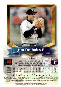 1994 Finest - Refractors #190 Jim Deshaies Back
