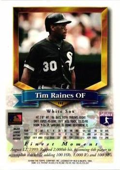 1994 Finest - Refractors #192 Tim Raines Back