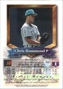 1994 Finest - Refractors #200 Chris Hammond Back