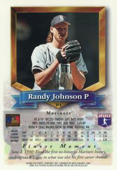 1994 Finest - Refractors #213 Randy Johnson Back