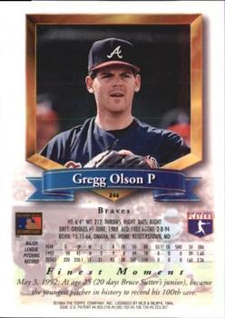 1994 Finest - Refractors #246 Gregg Olson Back