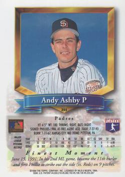 1994 Finest - Refractors #255 Andy Ashby Back