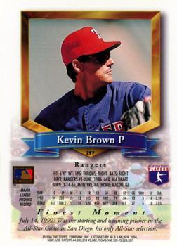 1994 Finest - Refractors #257 Kevin Brown Back
