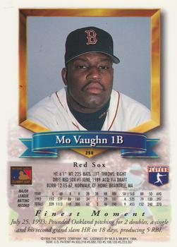 1994 Finest - Refractors #258 Mo Vaughn Back