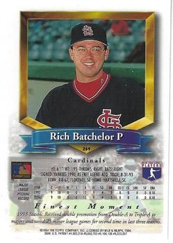 1994 Finest - Refractors #269 Rich Batchelor Back