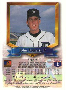 1994 Finest - Refractors #277 John Doherty Back