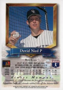 1994 Finest - Refractors #282 David Nied Back