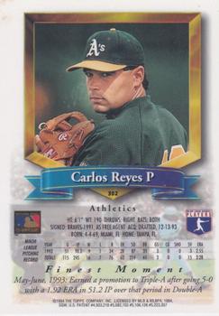 1994 Finest - Refractors #302 Carlos Reyes Back