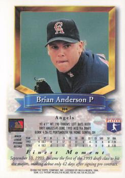 1994 Finest - Refractors #304 Brian Anderson Back