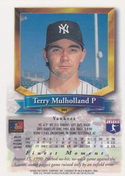 1994 Finest - Refractors #305 Terry Mulholland Back