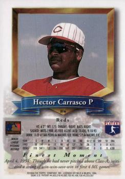 1994 Finest - Refractors #316 Hector Carrasco Back