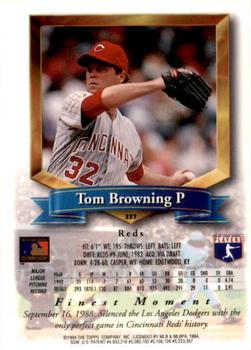 1994 Finest - Refractors #337 Tom Browning Back