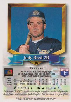 1994 Finest - Refractors #346 Jody Reed Back