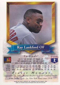 1994 Finest - Refractors #347 Ray Lankford Back