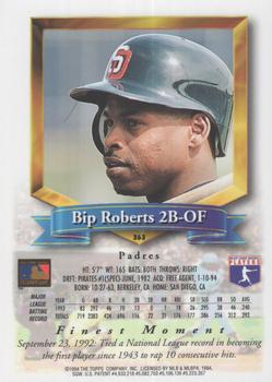 1994 Finest - Refractors #363 Bip Roberts Back
