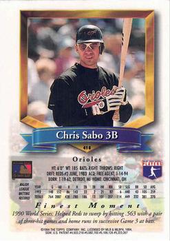 1994 Finest - Refractors #418 Chris Sabo Back