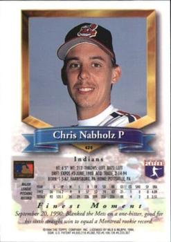1994 Finest - Refractors #420 Chris Nabholz Back