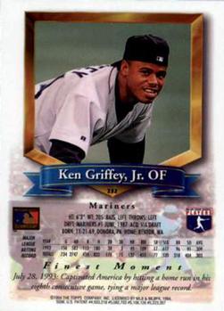 1994 Finest - Refractors #232 Ken Griffey Jr. Back